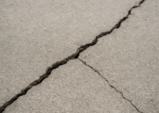 Close-up of cracked concrete surface