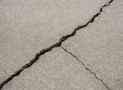 Close-up of cracked concrete surface