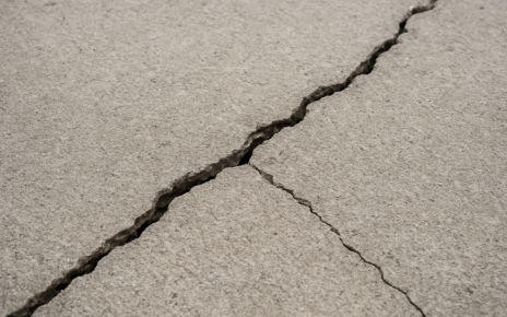 Close-up of cracked concrete surface
